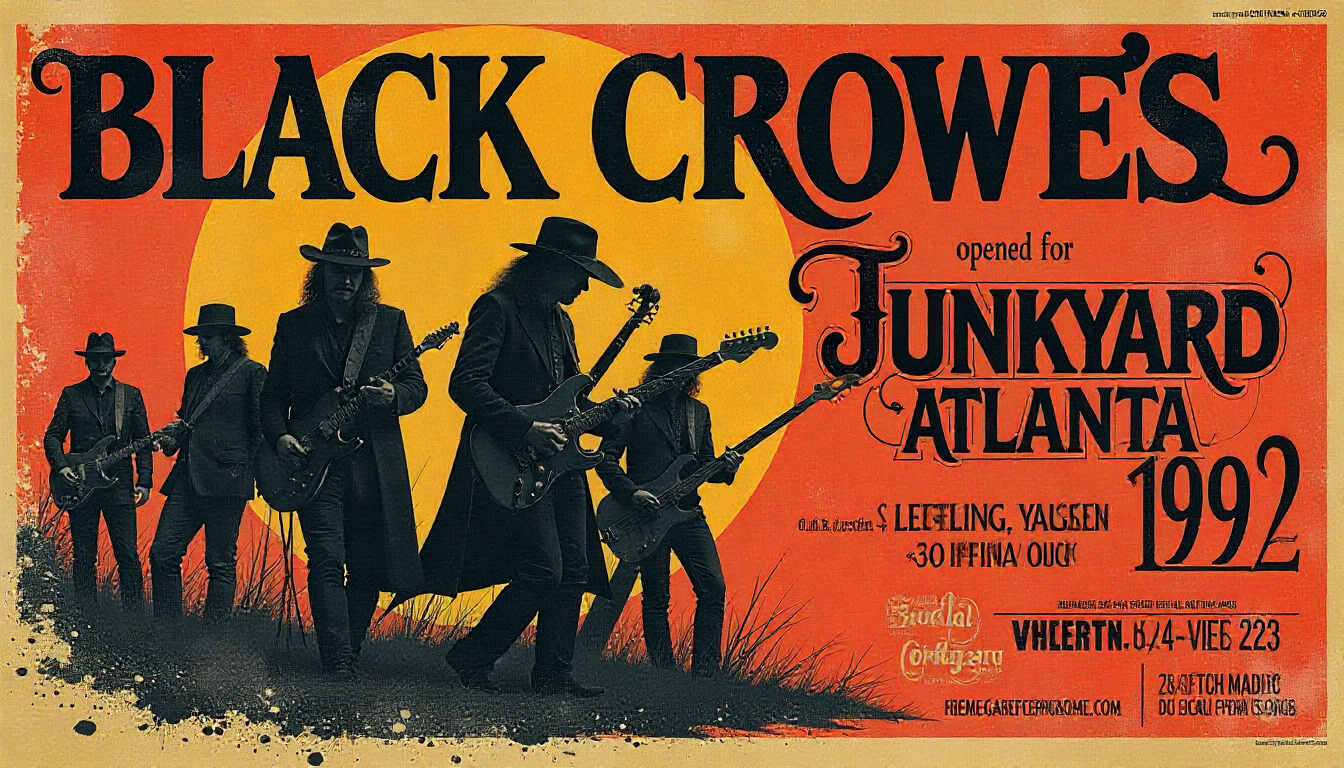 Black Crowes opened for Junkyard Atlanta 1992